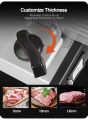 Meat Slicer 150W Electric Deli Food Slicer with 1 Removable 7.5" Stainless Steel Blade, Adjustable Thickness for Home Use, Child Lock Protection, Easy to Clean, Cuts Meat,. 