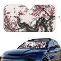 Chinese Plum Flower Sunshade Windscreen 3D Film Plaid Novelty Car Front Window Visor 70x130cm Sun Visor Solar Protect.