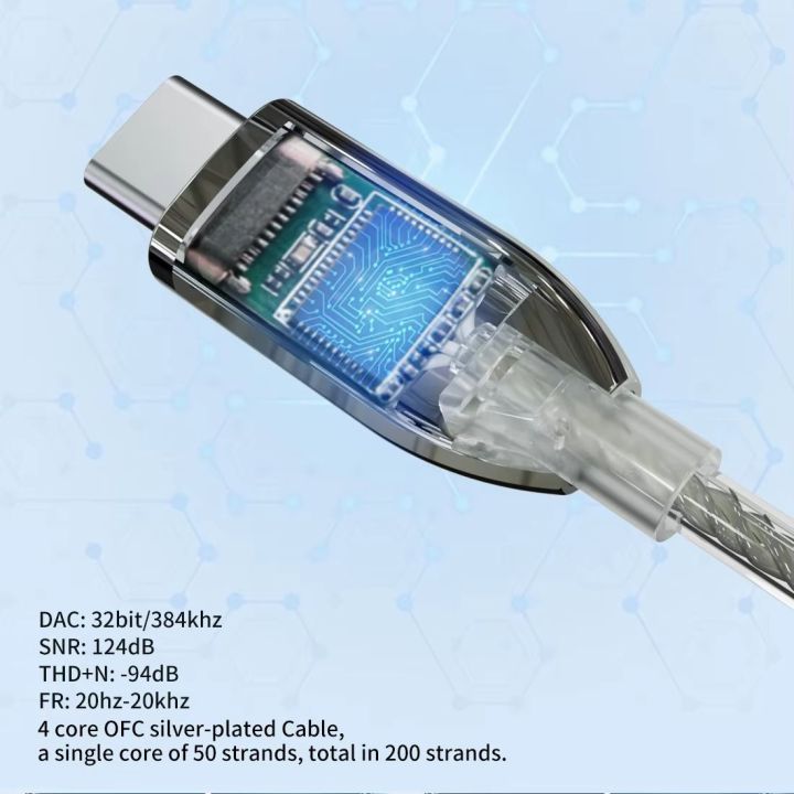 KBEAR%20T1%20Decoding%20Cable%20Thickened%20transparent%20PVC%20material%203.5MM%20headphone%20jack%204%20cores%20of%20silver-plated%20OFC%20wire%20Decoding%20Cable%20-%20Image%205