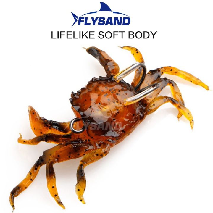 FLYSAND%20Bionic%20Crab%20Silicone%20Soft%20Bait%20Artificial%20Lifelike%20Sharp%20Hook%20Fishing%20Lure%20Freshwater%20Fish%20Jig%20Head%20Baits%20Fishing%20Tackle%20-%20Image%202