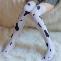 Over Knee Stockings Kawaii Cow Spot Print Contrast Color High Elasticity Cosplay Over Knee Thigh Stockings.
