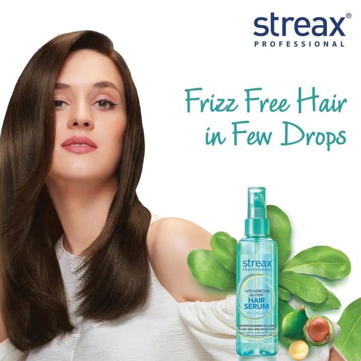 streax professional vitariche gloss hair serum 115ml