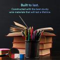 desktop table promotion custom multi purpose single stand office mesh metal black pencil cup pen holder.