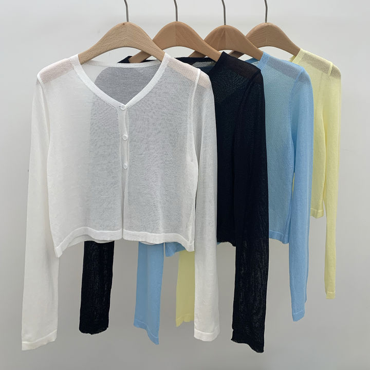 Button%20Front%20Knit%20Top%20Long%20Sleeve%20Plain%20Crop%20Cardigan%20Cover%20Up%20Jacket%20for%20Women%20Spring%20Summer%20Teen-girl%20Daily%20Outfit%20-%20Image%202