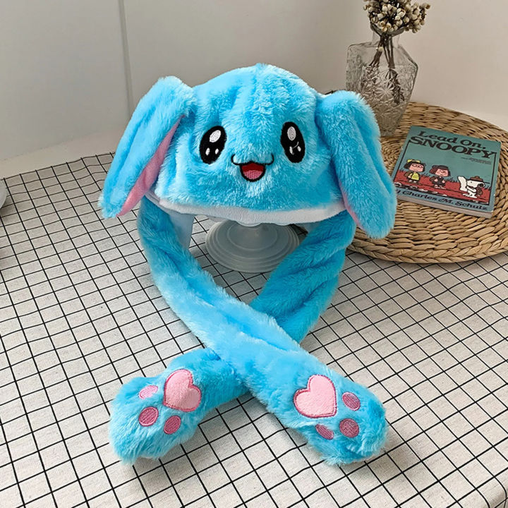 Cute%20Bunny%20Hat%20Ear%20Moving%20Jumping%20Hat%20Plush%20Rabbit%20Hat%20Cute%20Cap%20For%20Girls%20Children'S%20Hats%20-%20Image%202