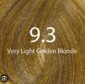 Eazicolor permanent hair color chroma technology with omega-9 with developer  60ml 2.1 fl.oz color 9.3 Very Light Golden Blonde. 