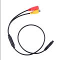 CVBS RCA 4-Pin Male To Female Connector Female Connector Wire Harness Camera Signal Harness Car  Backup Camera Wire Harness. 