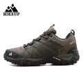 HIKEUP Four-Season Men's Hiking Shoes Outdoor Sports Genuine Leather Wear-Resistant Climbing Shoes Rubber Sole Trekking Sneaker. 