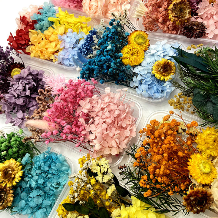 1 Box Artificial Plants Natural Real Dried Flowers for Candles Mold Epoxy Resin DIY Making Decoration Home Accessories Crafts