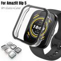 Glass Case for Amazfit Bip 5 6 Hard PC All-around Bumper Protective Cover Screen Protector for Amazfit Bip5 Accessories. 