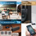 6 in 1 Long Range Bluetooth 5.1 Audio Transmitter Receiver RCA 3.5mm AUX USB Dongle Stereo Wireless Adapter For PC TV Headphones. 