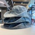 Denim Cloth Bucket Hat Men Women Outdoor Fisherman Cap Retro Casual Sun Protection Fishing Camping Spring Summer Cowboy Hat New.