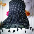 Fancy Crinkle Chiffon Printed Hijabs for Girls Chiffon Stoller with Heart Tassle. 