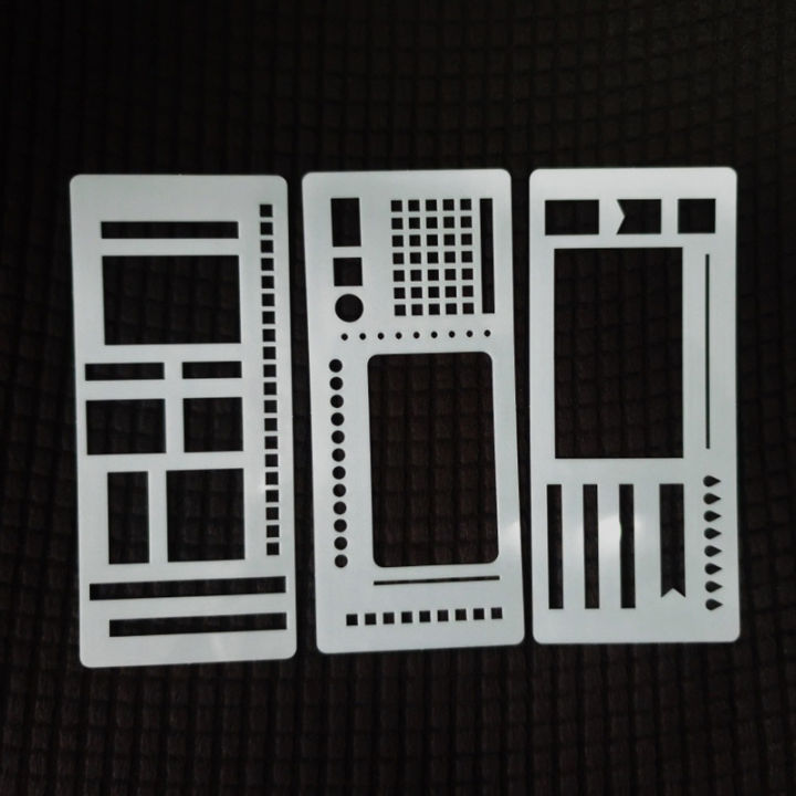 3/9%20Pack%20Handmade%20Flexible%20Record%20Template%20%E2%80%93%20Multifunctional%20Mylar%20Stencils%20for%20Journal/Scrapbooking/Daily%20Planning%20&%20Drafting%20-%20Image%207