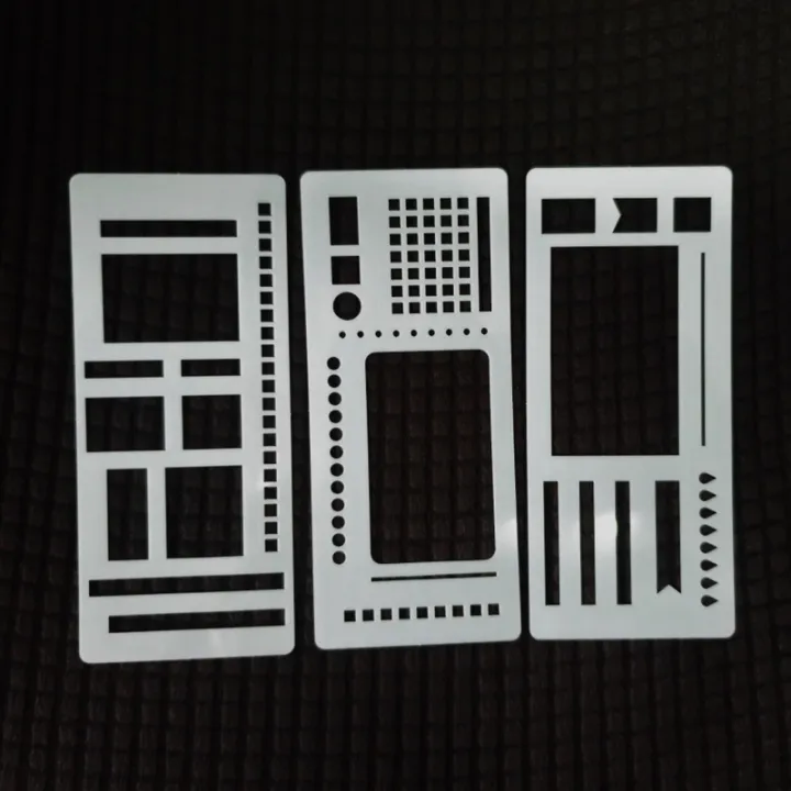 3/9%20Pack%20Handmade%20Flexible%20Record%20Template%20%E2%80%93%20Multifunctional%20Mylar%20Stencils%20for%20Journal/Scrapbooking/Daily%20Planning%20&%20Drafting%20-%20Image%207