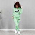 Autumn Winter Daily Casual Sporty Hoody Outfit Women's Jogger Set Hoodies and Sweatpants Female Home Outdoor Comfort Sportswear. 