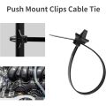 100Pcs Nylon Cable Tie Multi-Purpose Self-locking Wire Wrap Strap Zip Tie Cars Mount Wire Tie Clip for Automotive Supplies. 