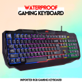 FunBug Waterproof RGB Gaming Keyboard in Mechanical Feeling   Backlight Gaming Key Board in Low Price for Pubg Mobile Laptop PC Computer Game - Black Color. 