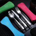 3 Pcs Portable Travel Cutlery Stainless Steel Western Style Steak Knife Fork Spoon Complete Set Of Tableware Home Use Outdoor. 