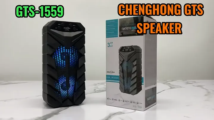 GREATNICE GTS-1559 Bluetooth 5.0 USB, TF Card & FM Radio Supported RGB Lightning Dual 3 Inch Speaker