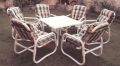 ( 4 chairs 1 table ) PVC Lawn Chairs Waterproof High-quality Outdoor Garden Chair. 