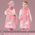 Cute Kids Raincoat Wateproof Children Dinosaur Unicorn Rain Poncho Rain Coat Jacket With Backpack Position Student RainWear.