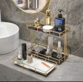 2 Teir cosmatics organizer tray and table tray for serving. 