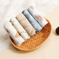 Elinfant 5pcs  Set Bamboo Cotton Muslin Bib Burp Cloth 100% Cotton 60*60cm 2 Layers Baby Scarf Handkerchief. 