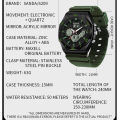 SANDA G Style Digital Men Watches Dual Display Three Time Waterproof Shock Sports Watch Military Countdown Male LED Quartz Clock. 