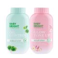Baby Bright Powder 50g Translucent Loose Powder Has 2 Formulas to Choose from [Cica Formula Controls Oil, Sakura Formula Glows and Tones up] Translucent Loose Powder, Smooth and Fine Pink Powder Texture, Easy to Blend, Light and Comfortable on the Skin.... 