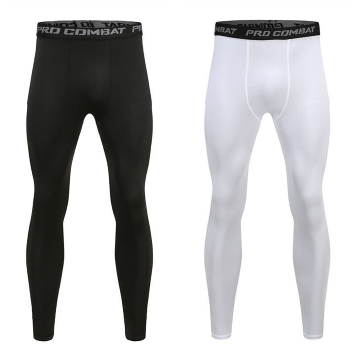 Men Compression Base Layer Running Tight Shorts Sport 3/4 Cropped Pant Leggings Gym Basketball Fitness Exercise Cycling Trousers