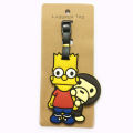 The Simpsons Luggage Tag Travel Accessories Cartoon Kids Silica Gel Suitcase Address Holder Baggage Boarding Portable Label. 