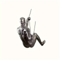 Retro Climbing Man Series Statue Wall Decoration Unique Touch Creative Climbing Statue Pendant Party Decoration.
