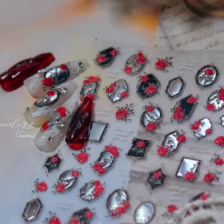 Elegant%20Oriental%20Metal%20Flower%20Frame%20Nail%20Stickers%20Crystal%20Rhinestone%20New%20Chinese%20Style%205D%20Design%20Self%20Adhesive%20Manicure%20Decal%20-%20Image%204