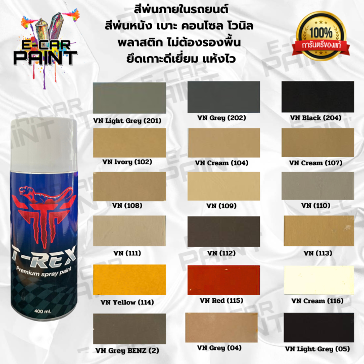 Car interior paint spray leather upholstery plastic vinyl console without sticky backing dry well