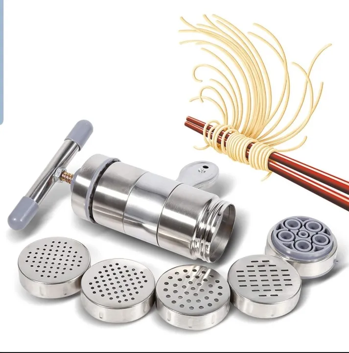Noodle%20Juice%20Maker%20Pressure%20Machine%20With%20Plastic%20Handle%20Nimko%20Kitchen%20Accessories%20Press%20Nimco%20Maker%20Stainless%20Steel%20with%203%20stainless%20steel%20blades%20-%20Image%202