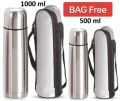 Stainless Steel Flask Hot and Cold Premium Quality Steel Water Bottle Flip Style Vacuum Insulated Flask with cover, Hot and Cold Water Bottle, Double Walled Stainless Steel Bottle for Travel, Home, Office, Outdoor, Gym, Sports, (Silver). 