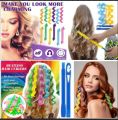 10 Pcs Hair Curlers Spiral Curls Heatless Hair Curlers No Heat Spiral Curlers Styling Kit with 2 Sets of Styling Hooks. 