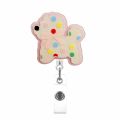 1pcs Cute Transparent Floral Badge Reel for Women Retractable Worker ID Card Pull Buckle Doctore Nurse ID Card Badge Holder Clip. 