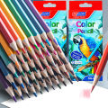 12 colors wooden color pencil long stick color pencil stationery school supplies drawing tools. 