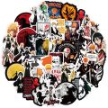 50Pcs Kurosaki Ichigo Bleach Cartoon Stickers Girls Rukia Inoue Sticker Car Laptop Skateboard Phone Kenpachi Anime Decal. 