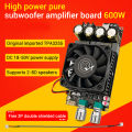 ZK-6001 DC18-50V Active Subwoofer Pure Post Amplifier Board Low-Pass Filter Mono 600W Frequency Volume Adjustment TPA3225. 
