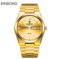 BINBOND Top Brand Luxury Men Quartz Watches Original Watch for Man Waterproof Luminous Date Week Stainless Steel Wristwatch Male. 