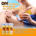 Rose Roll on Depilatory Wax Cream Hair Removal Roller Wax Heater Waxing Hot Cartridge Warmer Equipment Tool Waxing Kit Unisex staloofy hair.