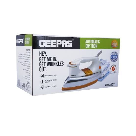 Geepas Iron with 7 year warranty