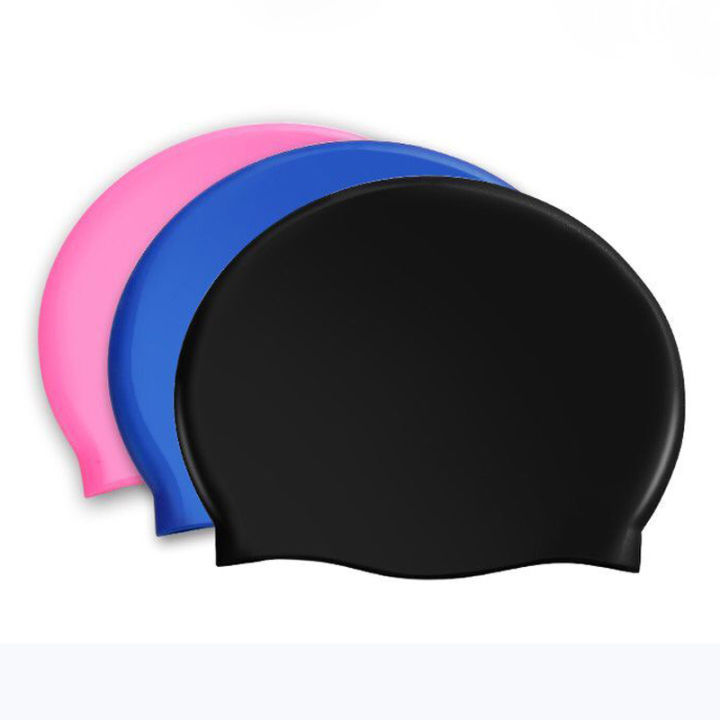 Adults Swimming Cap for Men Women Waterproof High Elastic Silicone Swimming Pool Caps Cover Ears Long Hair Large Swim Hat Latex