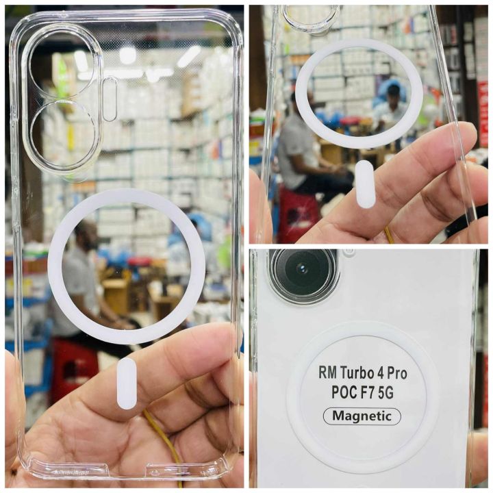 Xiaomi POCO X7/Redmi Turbo 4 Pro Anti Yellow Phone Case Magsafe Clear Case Animation Magnetic Suffering Mobile Transparent Phone Back Cover Cover
