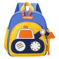 Cartoon Digger Truck Backpack for Boys Nursery School Dual Shoulder Bag 3-7 Years Old School Bag Children's Soft Nylon Bag.