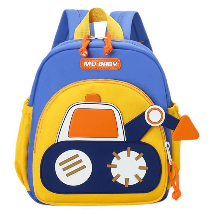 Cartoon%20Digger%20Truck%20Backpack%20for%20Boys%20Nursery%20School%20Dual%20Shoulder%20Bag%203-7%20Years%20Old%20School%20Bag%20Children's%20Soft%20Nylon%20Bag%20-%20Image%205