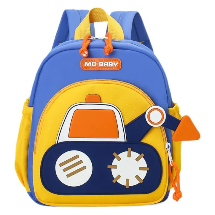 Cartoon%20Digger%20Truck%20Backpack%20for%20Boys%20Nursery%20School%20Dual%20Shoulder%20Bag%203-7%20Years%20Old%20School%20Bag%20Children's%20Soft%20Nylon%20Bag%20-%20Image%205